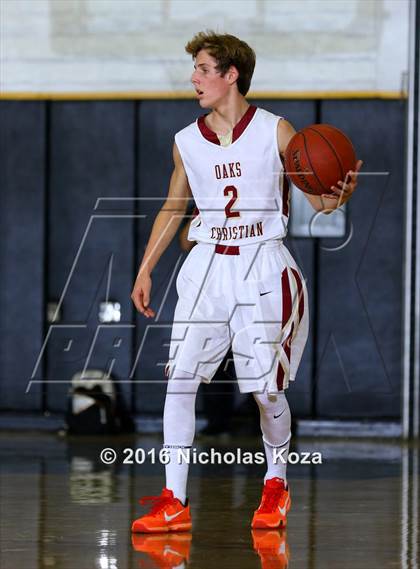 Thumbnail 2 in Oaks Christian vs. Harvard-Westlake (Calabasas Showcase) photogallery.