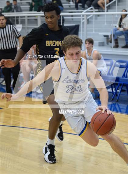 Thumbnail 3 in Anderson vs Brennan (Spurs High School Showcase) photogallery.