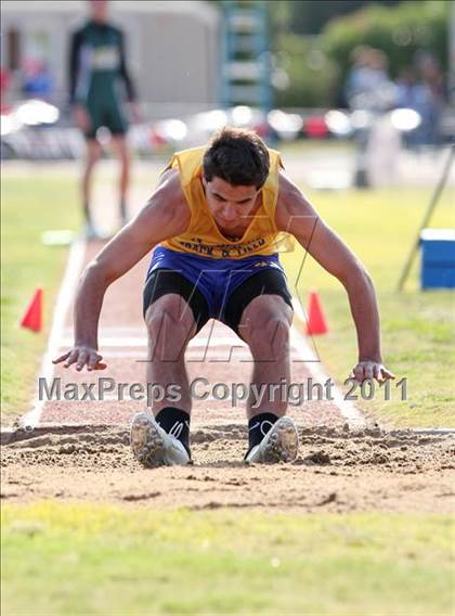 Thumbnail 3 in CIF NS Masters Track & Field Championships (Boys Triple Jump) photogallery.