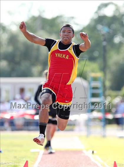 Thumbnail 3 in CIF NS Masters Track & Field Championships (Boys Triple Jump) photogallery.