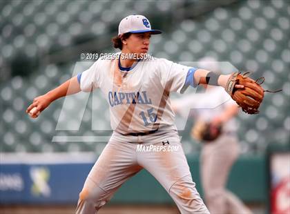 Thumbnail 3 in Capital Christian vs Wood @ Raley Field photogallery.