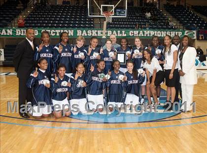 Thumbnail 3 in Christian Life Academy vs Horizon (CIF SDS D5 Final) photogallery.