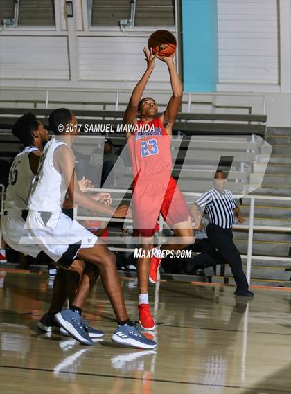 Thumbnail 2 in George Washington Prep vs Dorsey (77th Annual Beverly Hills Tournament)  photogallery.