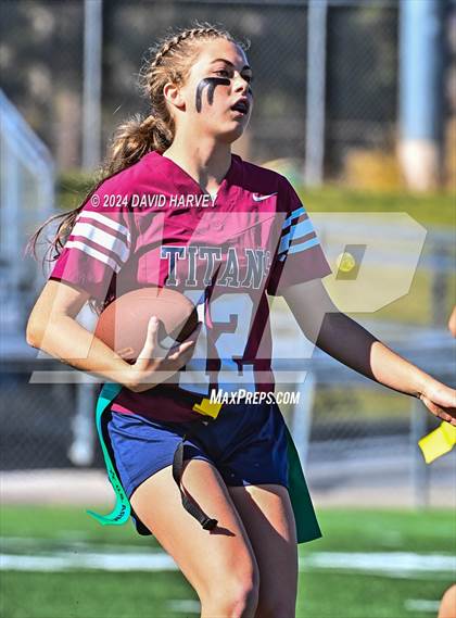 Thumbnail 1 in 4A Flag Football Semifinal The Classical Academy vs Green Mountain photogallery.