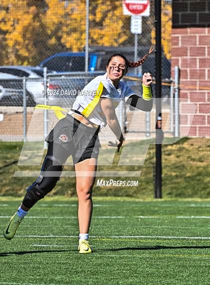 Thumbnail 2 in 4A Flag Football Semifinal The Classical Academy vs Green Mountain photogallery.