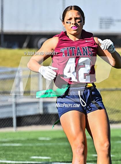 Thumbnail 3 in 4A Flag Football Semifinal The Classical Academy vs Green Mountain photogallery.
