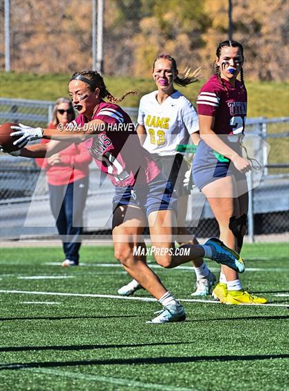 Thumbnail 2 in 4A Flag Football Semifinal The Classical Academy vs Green Mountain photogallery.