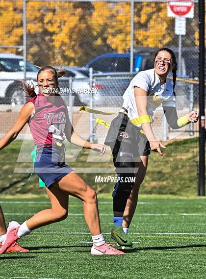 Thumbnail 1 in 4A Flag Football Semifinal The Classical Academy vs Green Mountain photogallery.