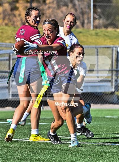 Thumbnail 2 in 4A Flag Football Semifinal The Classical Academy vs Green Mountain photogallery.