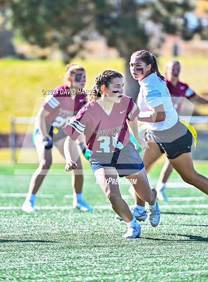 Thumbnail 1 in 4A Flag Football Semifinal The Classical Academy vs Green Mountain photogallery.