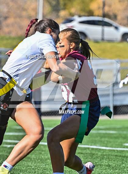 Thumbnail 2 in 4A Flag Football Semifinal The Classical Academy vs Green Mountain photogallery.