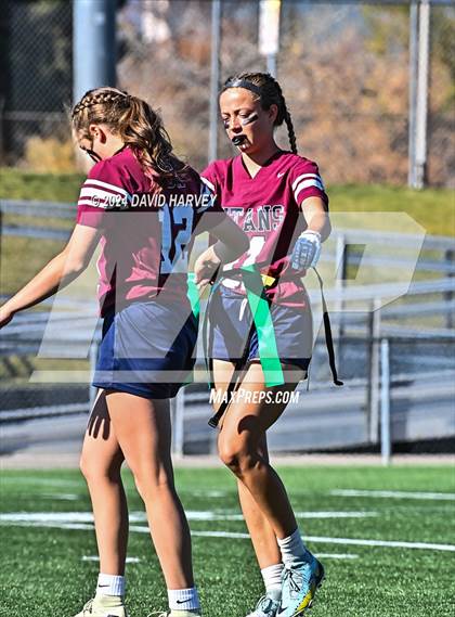 Thumbnail 1 in 4A Flag Football Semifinal The Classical Academy vs Green Mountain photogallery.