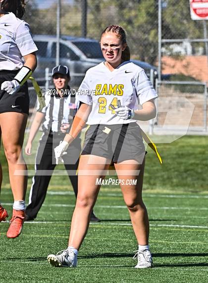Thumbnail 2 in 4A Flag Football Semifinal The Classical Academy vs Green Mountain photogallery.