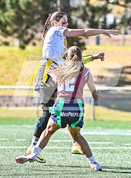 Thumbnail 1 in 4A Flag Football Semifinal The Classical Academy vs Green Mountain photogallery.