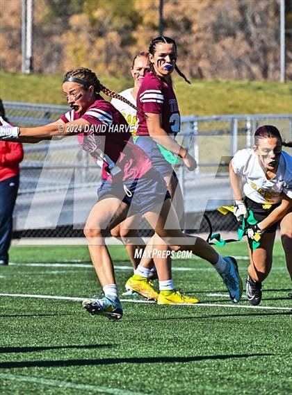 Thumbnail 1 in 4A Flag Football Semifinal The Classical Academy vs Green Mountain photogallery.