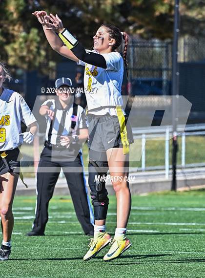 Thumbnail 2 in 4A Flag Football Semifinal The Classical Academy vs Green Mountain photogallery.