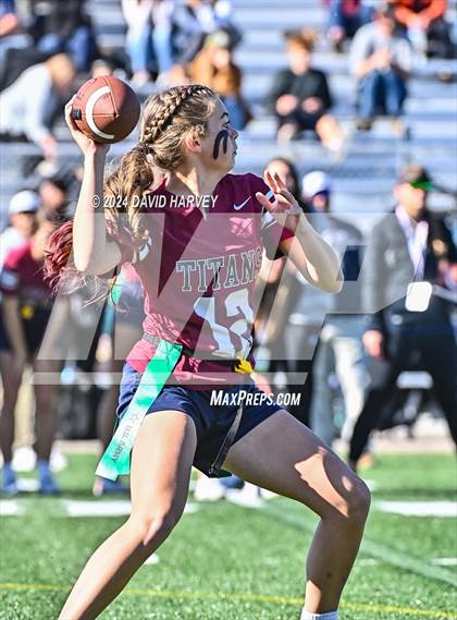 Thumbnail 1 in 4A Flag Football Semifinal The Classical Academy vs Green Mountain photogallery.