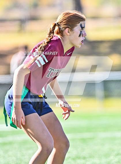 Thumbnail 1 in 4A Flag Football Semifinal The Classical Academy vs Green Mountain photogallery.