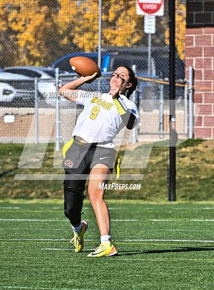 Thumbnail 1 in 4A Flag Football Semifinal The Classical Academy vs Green Mountain photogallery.