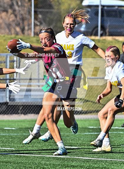 Thumbnail 1 in 4A Flag Football Semifinal The Classical Academy vs Green Mountain photogallery.
