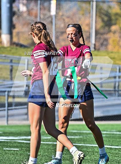 Thumbnail 2 in 4A Flag Football Semifinal The Classical Academy vs Green Mountain photogallery.