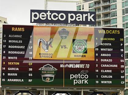 Thumbnail 3 in Borrego Springs vs Warner @ Petco Park photogallery.