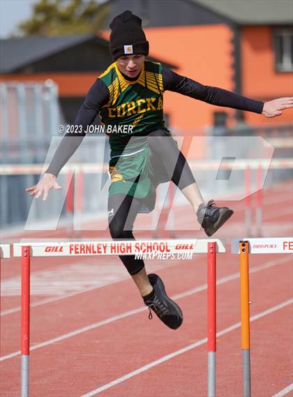 Thumbnail 1 in Fernley League Meet (300 Meter Hurdles) photogallery.