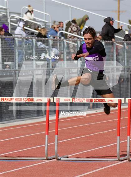 Thumbnail 2 in Fernley League Meet (300 Meter Hurdles) photogallery.
