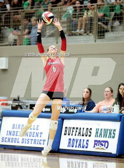 Thumbnail 3 in Tomball vs Southlake Carroll (UIL 6A D2 Volleyball Semi-final) photogallery.