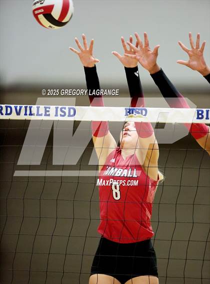 Thumbnail 3 in Tomball vs Southlake Carroll (UIL 6A Volleyball State Semifinals Division 2) photogallery.
