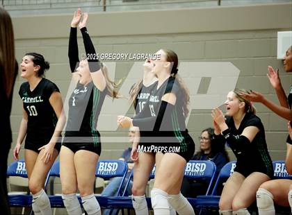 Thumbnail 2 in Tomball vs Southlake Carroll (UIL 6A D2 Volleyball Semi-final) photogallery.