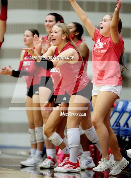 Thumbnail 3 in Tomball vs Southlake Carroll (UIL 6A Volleyball State Semifinals Division 2) photogallery.