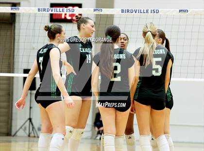 Thumbnail 2 in Tomball vs Southlake Carroll (UIL 6A Volleyball State Semifinals Division 2) photogallery.