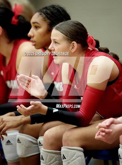 Thumbnail 2 in Tomball vs Southlake Carroll (UIL 6A Volleyball State Semifinals Division 2) photogallery.