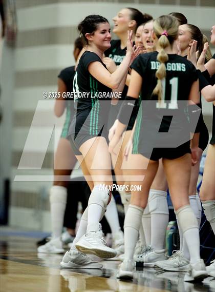 Thumbnail 2 in Tomball vs Southlake Carroll (UIL 6A Volleyball State Semifinals Division 2) photogallery.