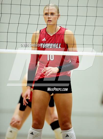 Thumbnail 2 in Tomball vs Southlake Carroll (UIL 6A Volleyball State Semifinals Division 2) photogallery.