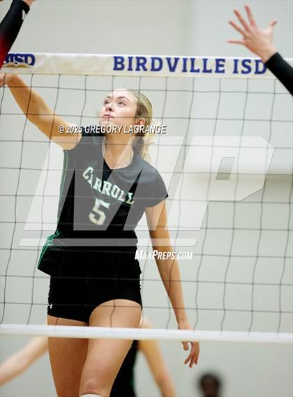 Thumbnail 1 in Tomball vs Southlake Carroll (UIL 6A D2 Volleyball Semi-final) photogallery.