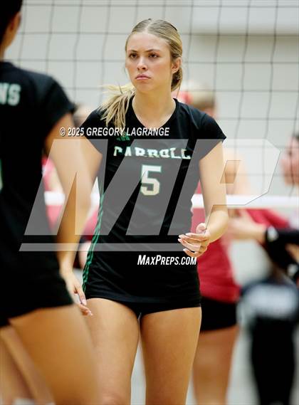 Thumbnail 3 in Tomball vs Southlake Carroll (UIL 6A Volleyball State Semifinals Division 2) photogallery.