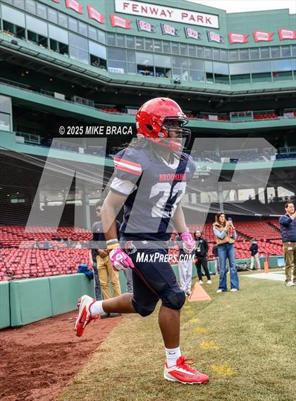 Thumbnail 3 in Newton North vs. Brookline (High School Football at Fenway) photogallery.