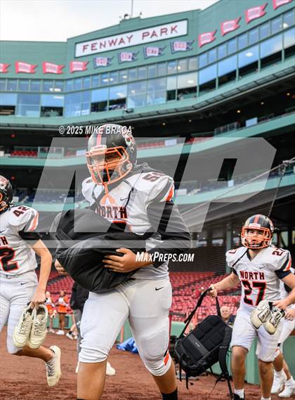 Thumbnail 1 in Newton North vs. Brookline (High School Football at Fenway) photogallery.