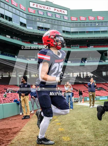 Thumbnail 2 in Newton North vs. Brookline (High School Football at Fenway) photogallery.