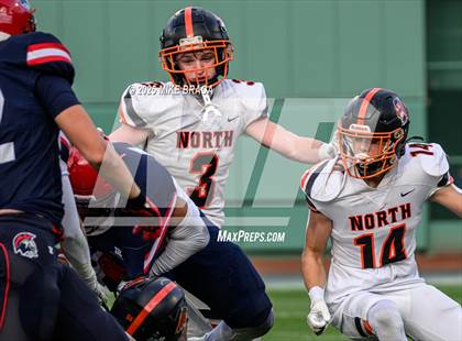 Thumbnail 2 in Newton North vs. Brookline (High School Football at Fenway) photogallery.