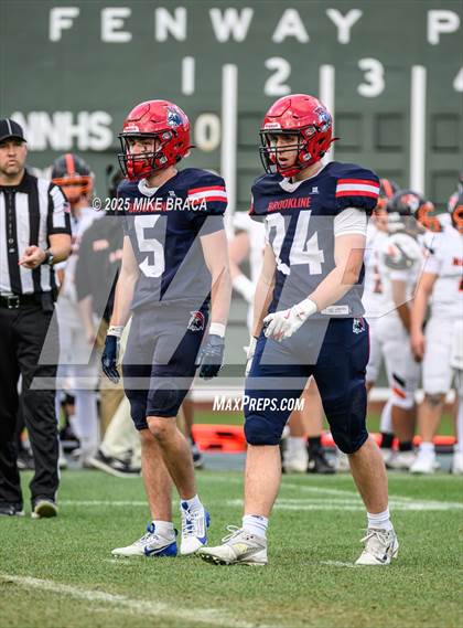 Thumbnail 3 in Newton North vs. Brookline (High School Football at Fenway) photogallery.
