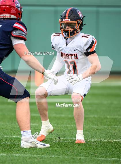 Thumbnail 2 in Newton North vs. Brookline (High School Football at Fenway) photogallery.
