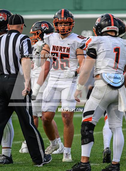 Thumbnail 3 in Newton North vs. Brookline (High School Football at Fenway) photogallery.