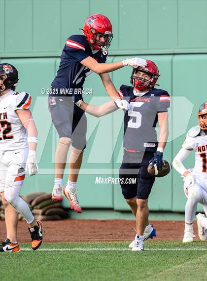 Thumbnail 3 in Newton North vs. Brookline (High School Football at Fenway) photogallery.