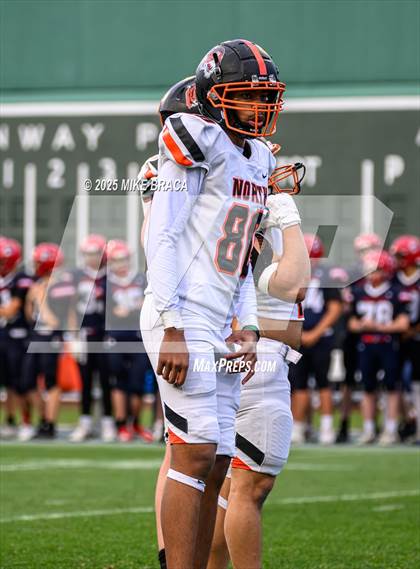 Thumbnail 3 in Newton North vs. Brookline (High School Football at Fenway) photogallery.