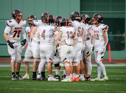 Thumbnail 3 in Newton North vs. Brookline (High School Football at Fenway) photogallery.