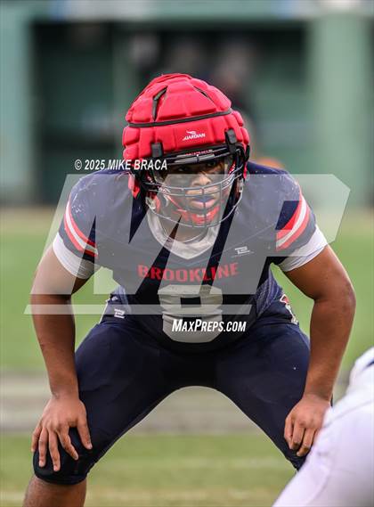 Thumbnail 1 in Newton North vs. Brookline (High School Football at Fenway) photogallery.