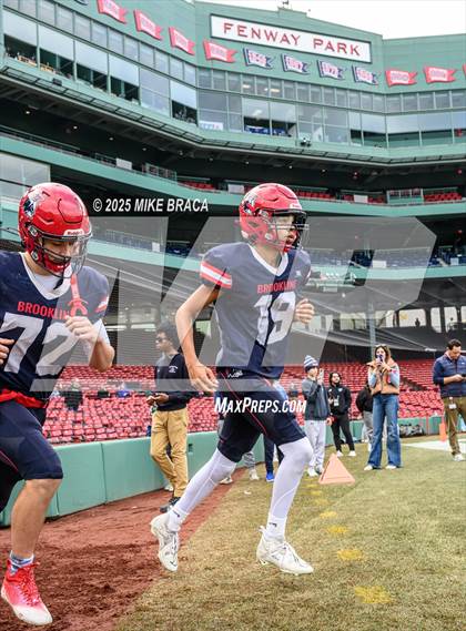 Thumbnail 3 in Newton North vs. Brookline (High School Football at Fenway) photogallery.